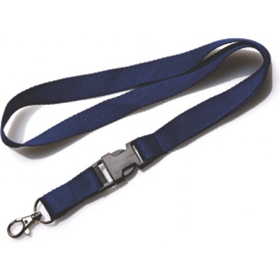 Šňůrka na krk Promex s karabinou a sponou 2 cm navy