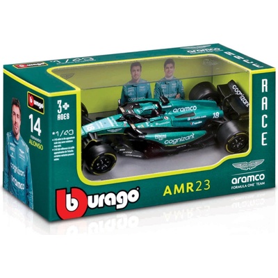 Bburago RACE Formula F1 Aston Martin AMR23 2023 18 Lance Stroll 1:43