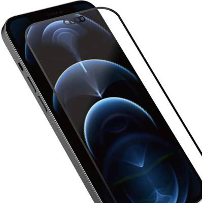 SwitchEasy Glass Pro Full Cover Tempered Glass - калено стъклено защитно покритие за дисплея на iPhone 12 mini (черен-прозрачен)