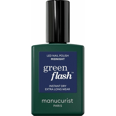 Manucurist Green Flash LED gel lak na nehty - Midnight (15 ml)