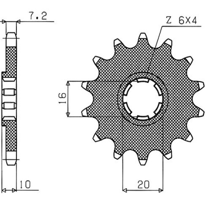 reťazové koliesko SUN22715, SUNSTAR (15 zubov) SUZUKI GZ 125, VL 125