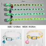  Fluorescent Silicone Pet Collars With Bells - Флуоресцираща каишка за котки и кучета от дребни породи