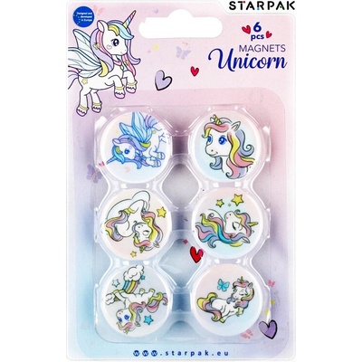 CreativeToys Starpak magnetky s motívom jednorožca 6 ks