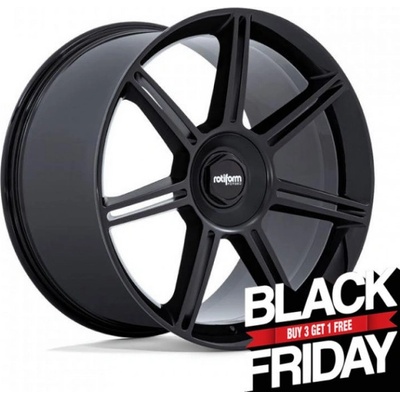 Rotiform FRA 10x22 5x130 ET56 gloss black with M-black spokes