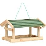 vidaXL Хранилка за птици, дърво масив, 35x29, 5x21 см (314819)