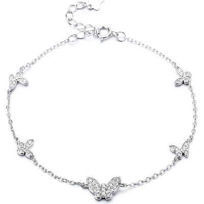 DELIS Сребърна гривна 925, jw1230, модел пеперуди, с родиево покритие (jw1230)