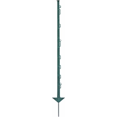 Fencee Plastový stĺpik pre elektrický ohradník, dĺžka 105 cm, 10 očiek, zelený