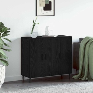 vidaXL Служебен шкаф Черния дъб 90 x 34 x 80 см Инженерна дървесина (879588)