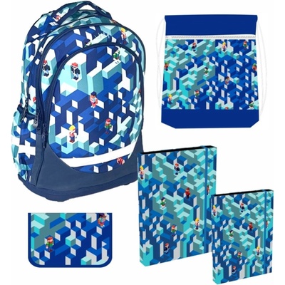 Mira Office Reybag Blue Pixel 5-dílný set