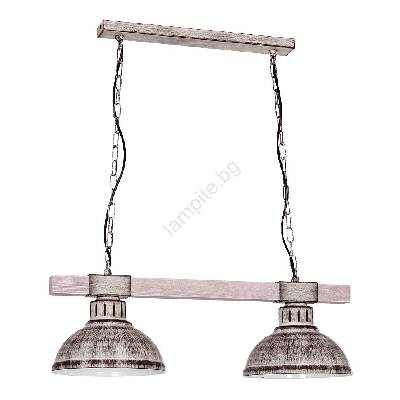 Полилей на верижка HAKON 2xE27/60W/230V светла (LU9061)