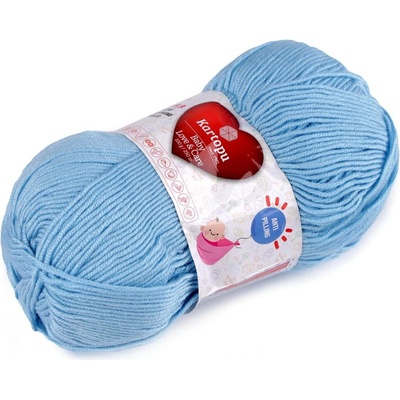 Pletací příze Baby Love a Care 100 g Varianta: 19 (566) modrá světlá, Balení: 1 ks 49576/120717/239036