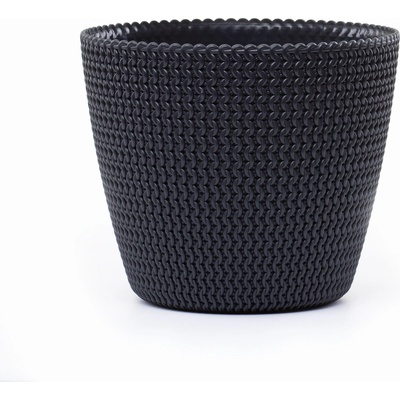 PlasticFuture Květináč Splofy antracit, 13 cm