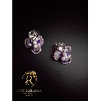 Image 1 of Radi handmade Обици с лилави кристали (530)