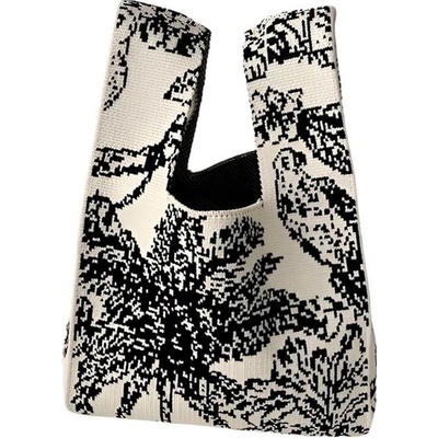 Annam Tote bag černo-34 × 20 cm bílá