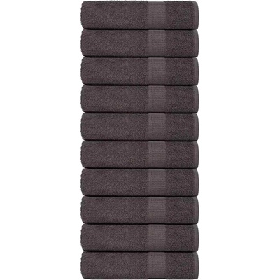 vidaXL Кърпи за душ FROGN 10 бр. Антрацит 70x140 см 360 г/м2 (136687)