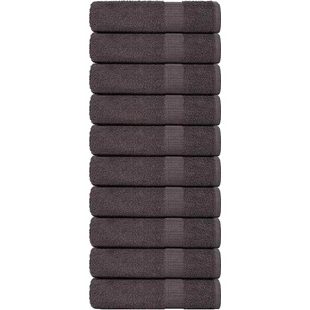 vidaXL Кърпи за баня 10 бр антрацит 70x140 см 360 gsm 100% памук (136687)