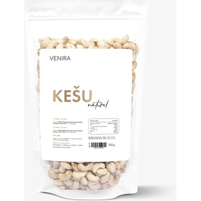 VENIRA kešu natural ww320 premium 250 g