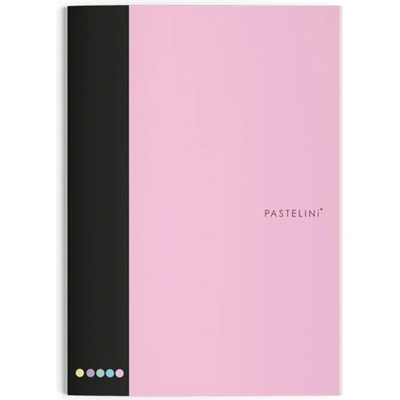 PASTELINi Тетрадка с линийка pastelini a/4 40 листа с допълнителни скоби розова 6-90125 (6-90125)