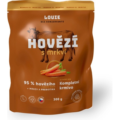 Louie Adult Hovězí s mrkví 300 g