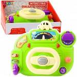 LEAN Toys Interactive Steering Wheel For Kids Driving Simulator Lights Sounds Green