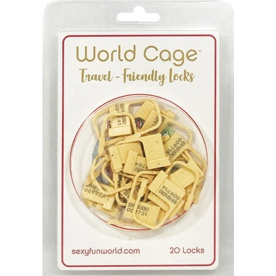 World Cage Travel Friendly Locks for Chastity Devices 20 pcs