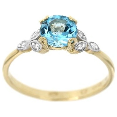 Zlatnictví U Kostela Diamantový prsten s topazem 834Ym