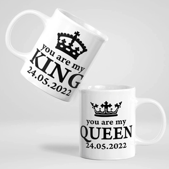 Image 1 of Art gift Чаши за двойки - you are my Queen - you are my King