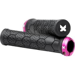 Sixpack Racing Грипове за кормило Sixpack racing Z-Trix AL Bike grips - Black / Pink - размер Ø 28 mm (860-3370-0611)