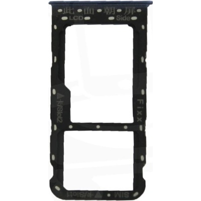 Držák SIM a microSD Huawei PSMART (FIGO-L31) modrý, originální - 51661HSE