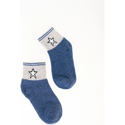 SHELOVET Children's socks navy blue with a star modrá