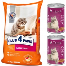 Club4Paws premium s teľacim mäsom 14 kg