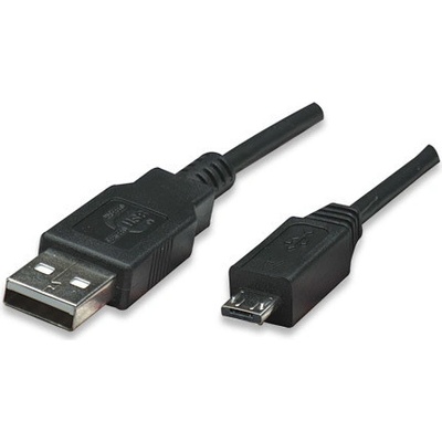 Manhattan MUSB-B-018 USB 2.0 A male / Micro A male, 1,8m, černý