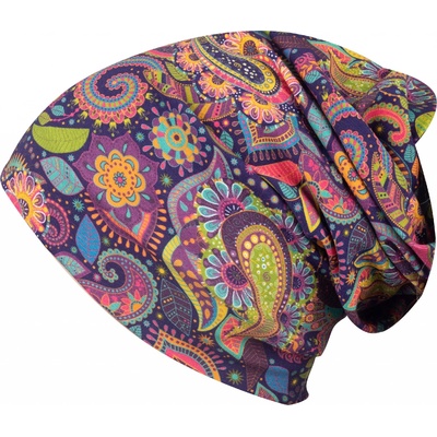 Ebbie bavlněná čepice culíkovka ETNO BAREVNÉ