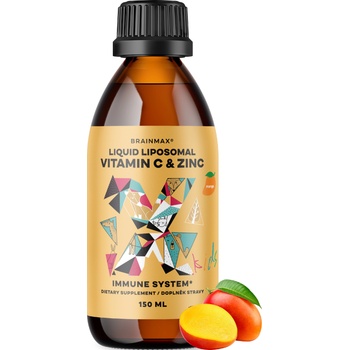 BrainMax KIDS Liquid Liposomal Vitamin C & Zinc, манго, 150 ml