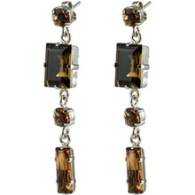 Klimm se Swarovski Elements podélný kámen Smoked Topaz 13045