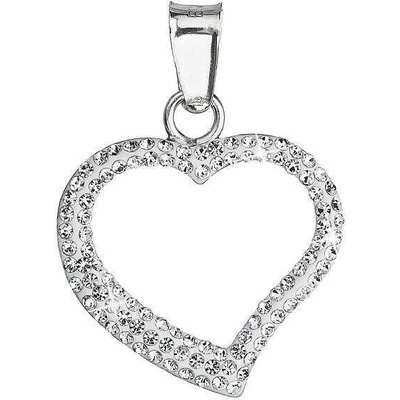 Evolution Group Kryštál prívesok Srdce dekorovaný kryštálmi Swarovski 34093.1