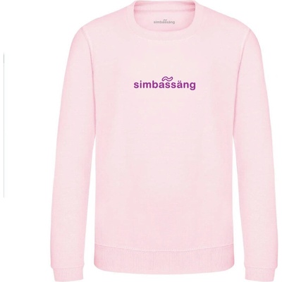 Dievčenská mikina s vyšívaným logom baby pink