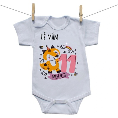 Boodyy Body s krátkym rukávom Už mám 11 mesiacov so zvieratkom