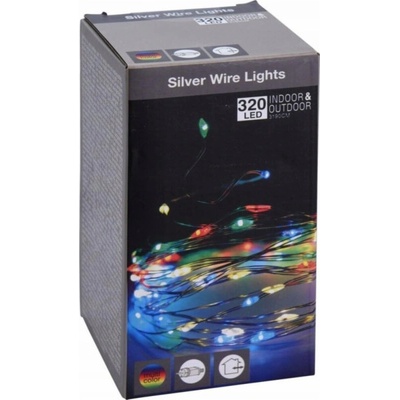 Christmas decoration Vánoční dekorace na vánoční stromeček, girlanda s bateriovými drátky, 320 LED, vícebarevná