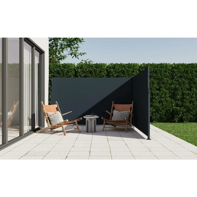 BestBerg BBSU-2S300CG Dvojitá zatahovací markýza/boční zástěna 180 x 600 cm šedá
