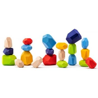 Woodyland Балансираща игра „Дървени камъни, 21 бр (91350)