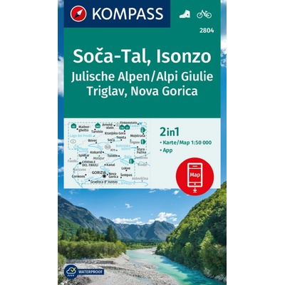 2804 Soča-Tal, Isonzo, Julische Alpen, Triglav 1: 50 000 KOMPASS