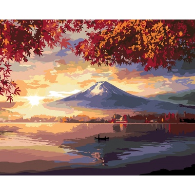 ZUTY Malování podle čísel JAPONSKO HORA A JEZERO 40 x 50 cm – Zboží Mobilmania