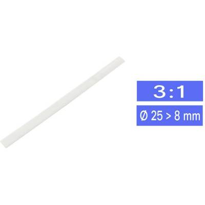 Tenkostenná zmršťovacia bužírka / ø pred / po zmrštení: 25 mm / 8 mm, biela
