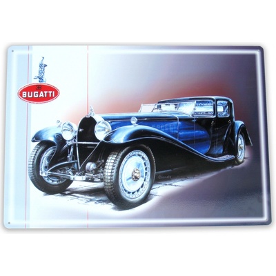 Plechová cedule Bugatti, 400 x 280 mm