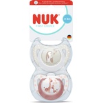 Nuk First Choice биберон залъгалка, силикон, 0-6 мес. , 2 бр. , Пингвин/Жираф (10175379)
