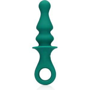 Shots Toys Loveline - анален вибратор с мъниста, акумулаторен - зелен