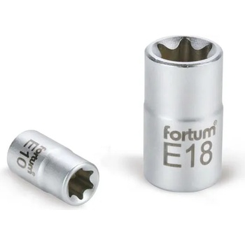 Fortum муфа, торкс, 1/2", 61CrV5, матов хром, дължина 38 мм; E14 FORTUM