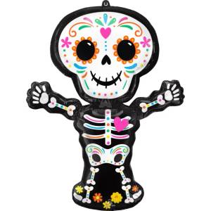 Amscan Фолиев балон Хелоуин - Dia de Los Muertos скелет 66 x 86 см
