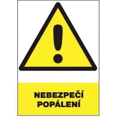 ČERVA Tabulka bezpečnostní - Nebezpečí popálení 9903003699999